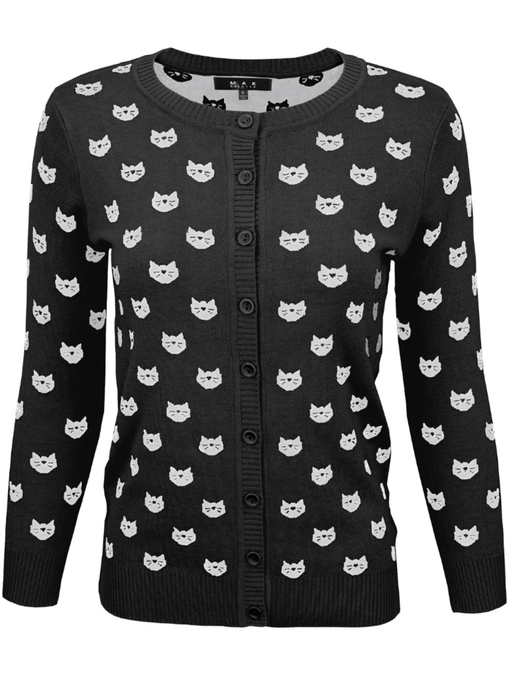 Ye Mak kitty cat cardigan